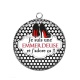 Pendentif Cabochon Argent - je suis une emmerdeuse et j'adore ça