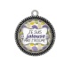 Pendentif Cabochon Argent - je suis jalouse mais j'assume