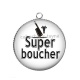 Pendentif Cabochon Argent - super boucher