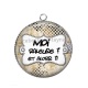 Pendentif Cabochon Argent - moi raleuse et alors