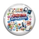 Cabochon Verre - je suis une super orthophoniste