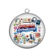 Pendentif Cabochon Argent - je suis une super orthophoniste