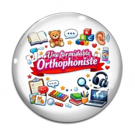 Cabochon Verre - une formidable orthophoniste