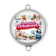 Connecteur Cabochon Argent - une formidable orthophoniste