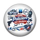 Cabochon Résine - une policière qui déchire