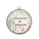 Pendentif Cabochon Argent - mademoiselle est attachiante