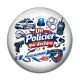 Cabochon Résine - un policier qui déchire