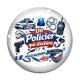 Cabochon Verre - un policier qui déchire