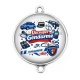 Connecteur Cabochon Argent - un super gendarme