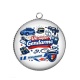 Pendentif Cabochon Argent - un super gendarme