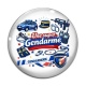 Cabochon Verre - une super gendarme