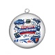 Pendentif Cabochon Argent - une super gendarme
