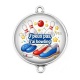 Connecteur Cabochon Argent - i'peux pas j'ai bowling