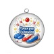 Pendentif Cabochon Argent - i'peux pas j'ai bowling