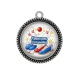 Pendentif Cabochon Argent - i'peux pas j'ai bowling