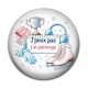 Cabochon Résine - j'peux pas j'ai patinage