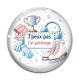 Cabochon Verre - j'peux pas j'ai patinage