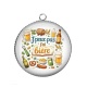 Pendentif Cabochon Argent - j'peux pas j'ai bière
