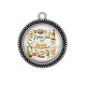 Pendentif Cabochon Argent - j'peux pas j'ai bière