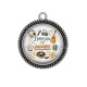 Pendentif Cabochon Argent - j'peux pas j'ai musique