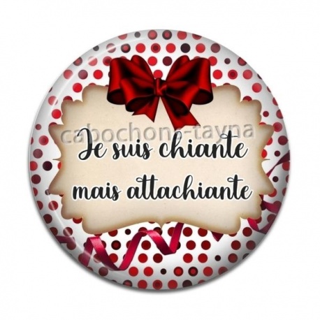 Cabochon Résine - je suis chiante mais attachiante
