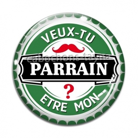 Cabochon Verre - veux tu être mon parrain