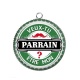 Pendentif Cabochon Argent - veux tu être mon parrain
