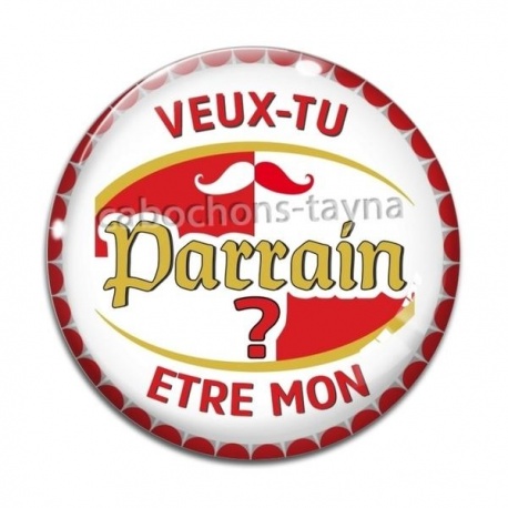 Cabochon Verre - veux tu être mon parrain