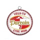 Pendentif Cabochon Argent - veux tu être mon parrain