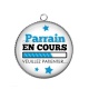 Pendentif Cabochon Argent - parrain en cours 