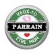 Cabochon Résine - veux tu être mon parrain
