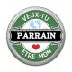 Cabochon Résine - veux tu être mon parrain