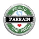 Cabochon Verre - veux tu être mon parrain