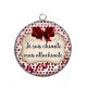 Pendentif Cabochon Argent - je suis chiante mais attachiante