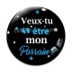 Cabochon Verre - veux tu être mon parrain