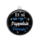 Pendentif Cabochon Argent - et si je t'appelais parrain