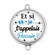 Connecteur Cabochon Argent - et si je t'appelais parrain