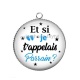 Pendentif Cabochon Argent - et si je t'appelais parrain