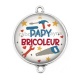 Connecteur Cabochon Argent - papy bricoleur