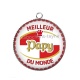 Pendentif Cabochon Argent - meilleur papy du monde