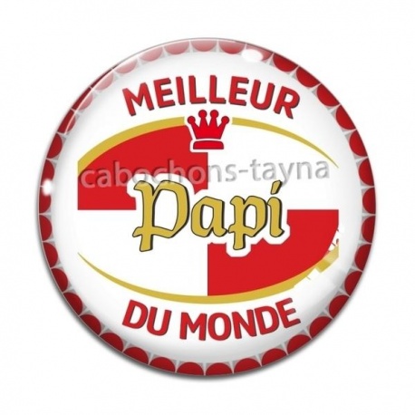 Cabochon Verre - meilleur papi du monde