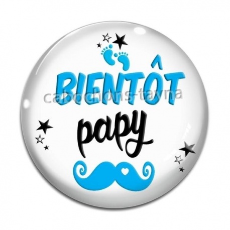 Cabochon Verre - bientôt papy