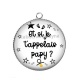 Pendentif Cabochon Argent - et si je t'appelais papy
