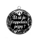 Pendentif Cabochon Argent - et si je t'appelais papy