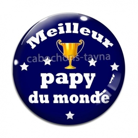 Cabochon Verre - meilleur papy du monde