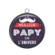 Pendentif Cabochon Argent - le meilleur papy