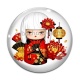 Cabochon Verre - kokeshi