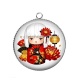 Pendentif Cabochon Argent - kokeshi