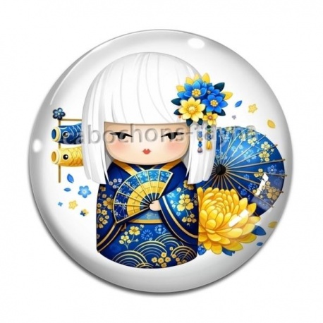 Cabochon Verre - kokeshi