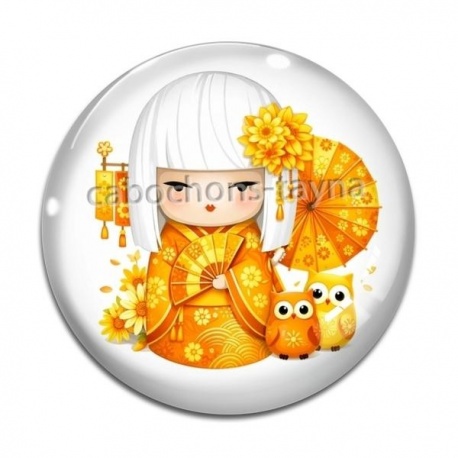 Cabochon Verre - kokeshi
